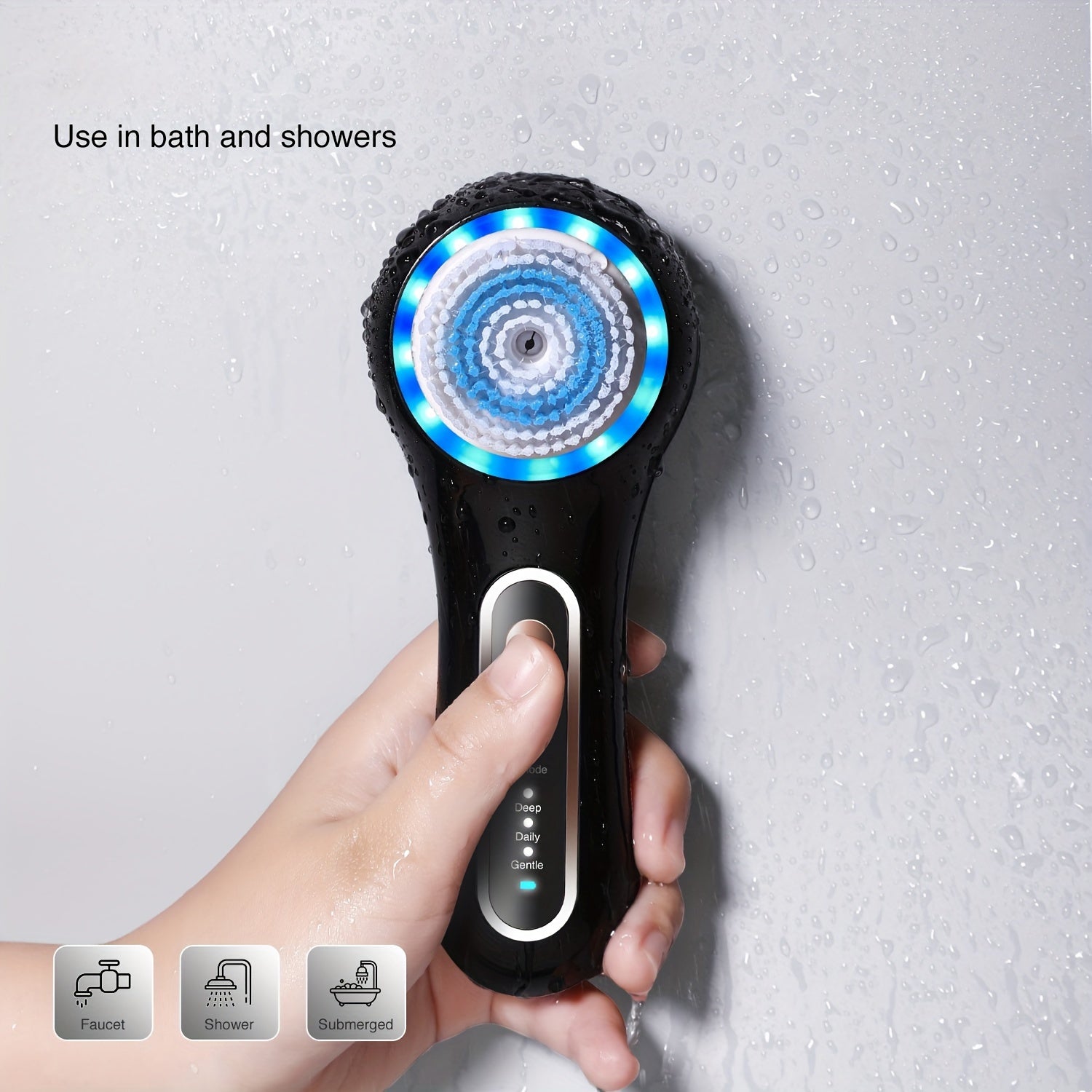 5-Brush-Head Rechargeable Face Scrubber Exfoliator, Facial Cleansing Brush for Exfoliating, Massaging, Deep Cleansing, Perfect Gift for Women, Mother's Day Gift